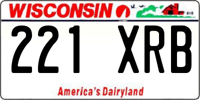 WI license plate 221XRB