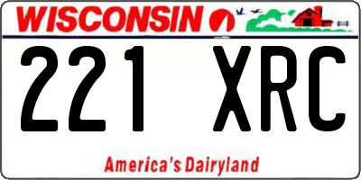 WI license plate 221XRC