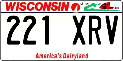 WI license plate 221XRV