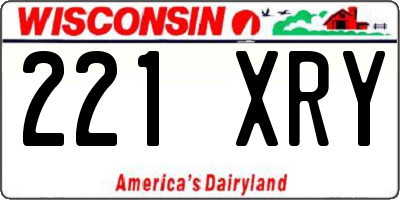 WI license plate 221XRY
