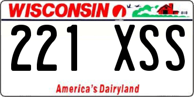 WI license plate 221XSS