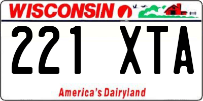 WI license plate 221XTA