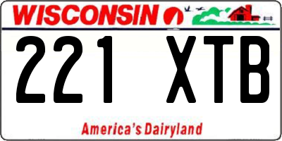 WI license plate 221XTB