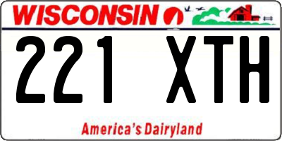 WI license plate 221XTH