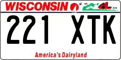 WI license plate 221XTK