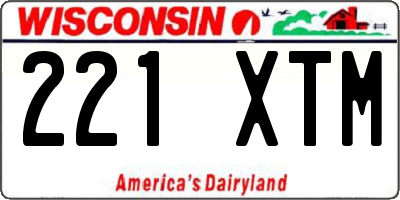 WI license plate 221XTM