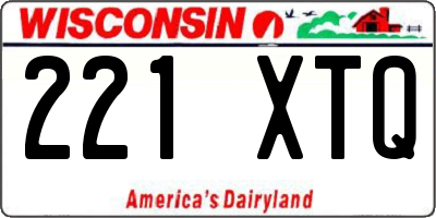 WI license plate 221XTQ