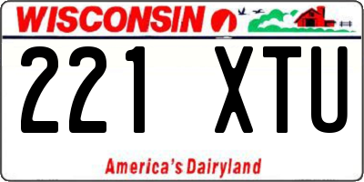 WI license plate 221XTU