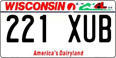 WI license plate 221XUB