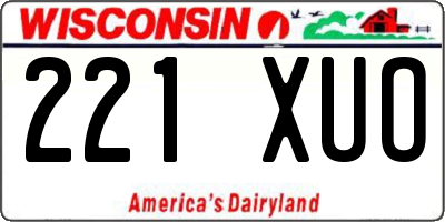 WI license plate 221XUO