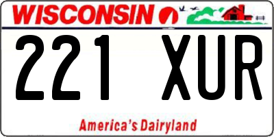 WI license plate 221XUR