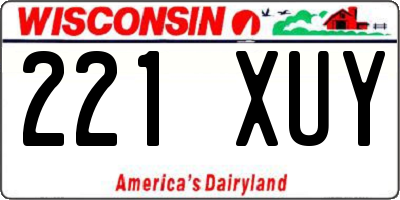 WI license plate 221XUY