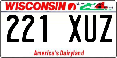 WI license plate 221XUZ