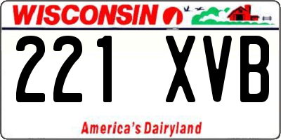 WI license plate 221XVB