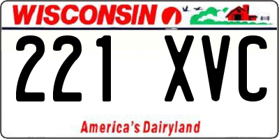 WI license plate 221XVC