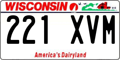 WI license plate 221XVM
