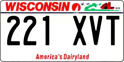 WI license plate 221XVT