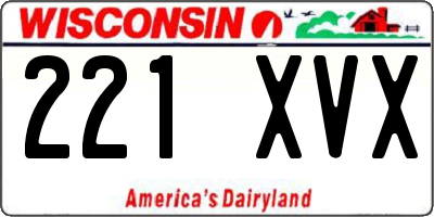 WI license plate 221XVX