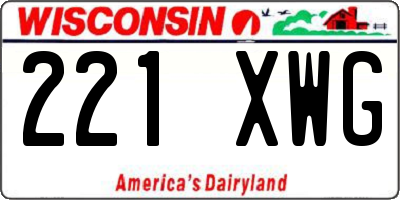 WI license plate 221XWG