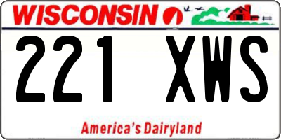 WI license plate 221XWS