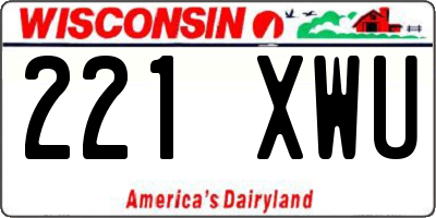 WI license plate 221XWU