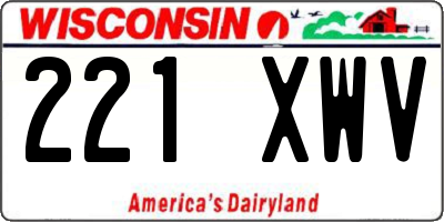 WI license plate 221XWV