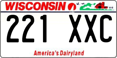WI license plate 221XXC