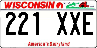 WI license plate 221XXE