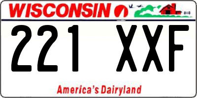 WI license plate 221XXF