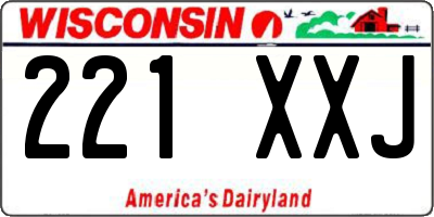 WI license plate 221XXJ
