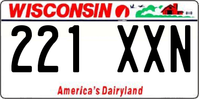 WI license plate 221XXN