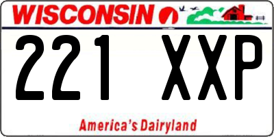 WI license plate 221XXP