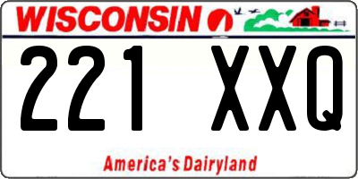 WI license plate 221XXQ