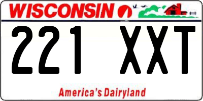WI license plate 221XXT