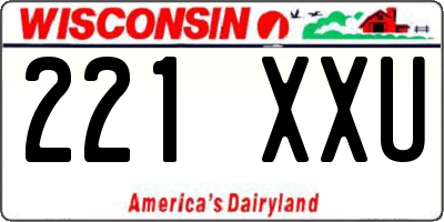 WI license plate 221XXU