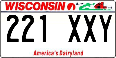 WI license plate 221XXY