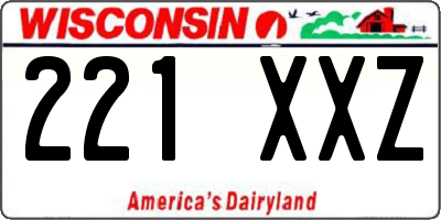 WI license plate 221XXZ