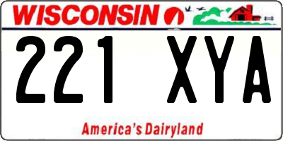 WI license plate 221XYA