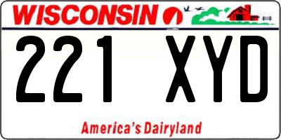 WI license plate 221XYD