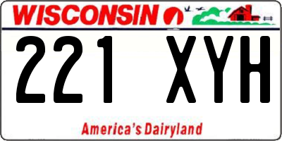 WI license plate 221XYH