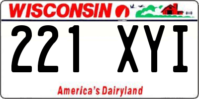WI license plate 221XYI