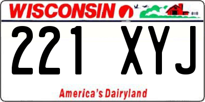 WI license plate 221XYJ