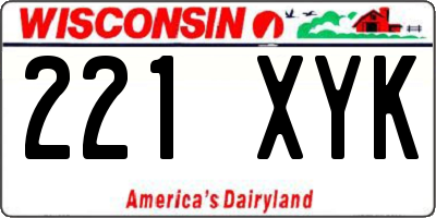 WI license plate 221XYK