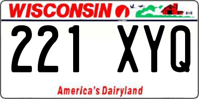 WI license plate 221XYQ