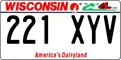 WI license plate 221XYV