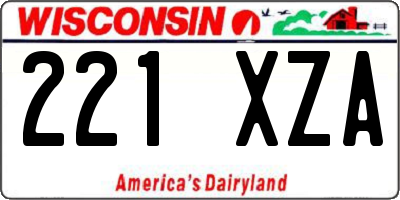 WI license plate 221XZA