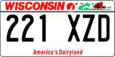 WI license plate 221XZD