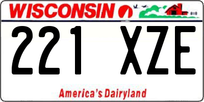 WI license plate 221XZE