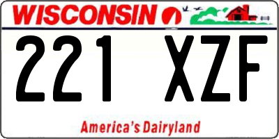 WI license plate 221XZF
