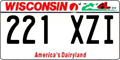 WI license plate 221XZI
